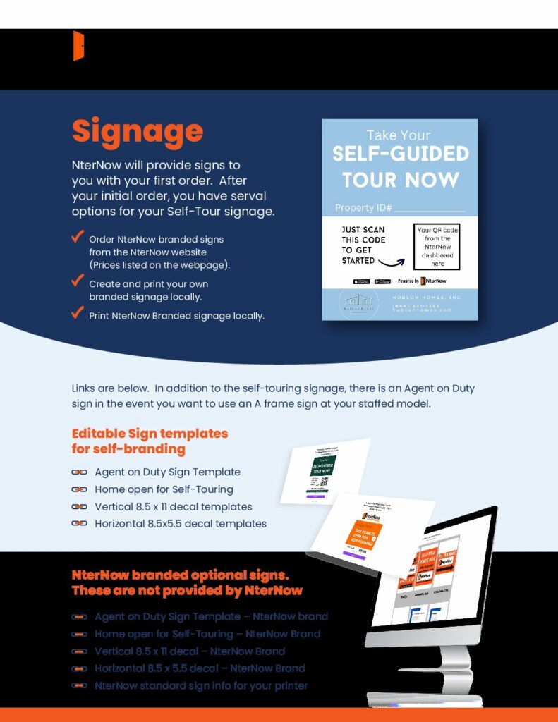 How New Home Builders Can Use Branded Signs and Decals with NterNow's Self-Tour Platform